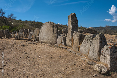 giants' tomb, (neolithic funerary graves), and standing stones. - sardinia - italy.