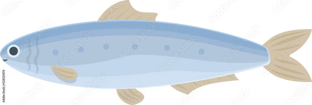 Japanese fish icon cartoon vector. Seafood sardine. Herring animal Japanese fish icon cartoon vector. Seafood sardine. Herring animal