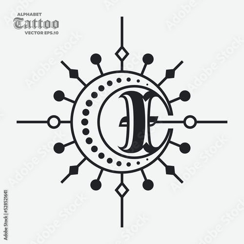 Alphabet I Tattoo Logo