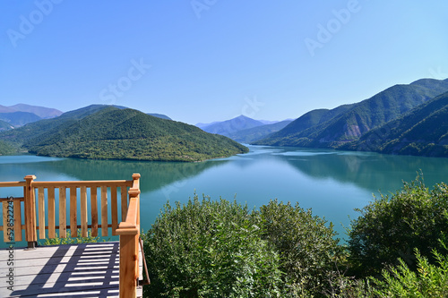 Observatory Deck with View of Zhinvali Reservoir in Georgia photo