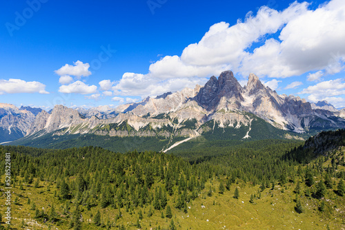 Dolomites view from mount Faloria - Italy photo