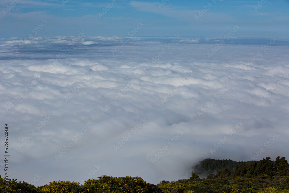 Fototapeta premium Spring sunset in Caldera De Taburiente Nature Park, La Palma Island, Canary Islands, Spain