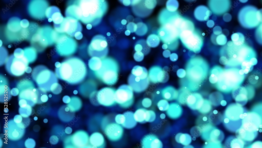 Abstract bokeh particles. Computer generated 3d render