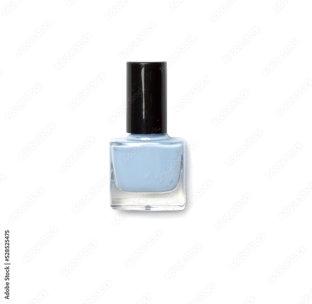 Nail polish isolated on white background, top view Nail polish isolated on white background, top view