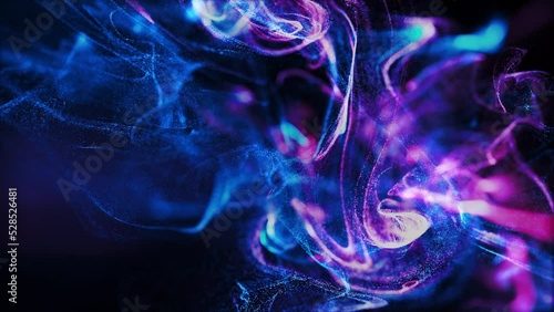 Blue Purple Glowing Particles Background Loop