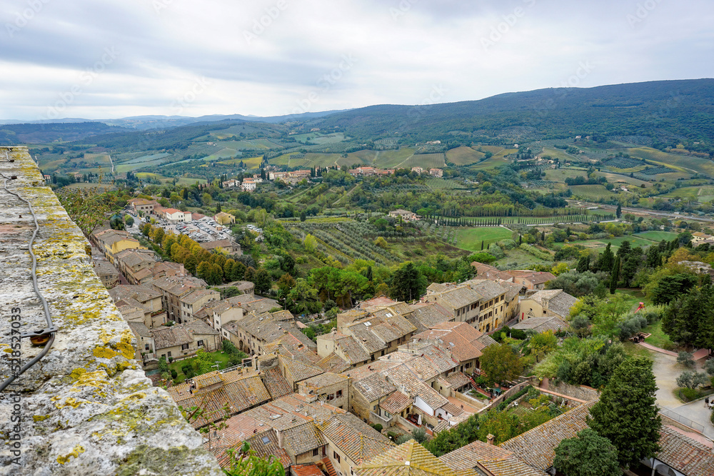 Blick über die Stadt Gimignano