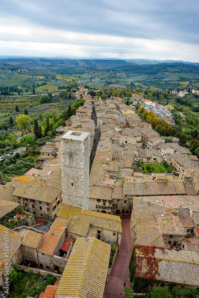 Blick über die Stadt San Gimignano