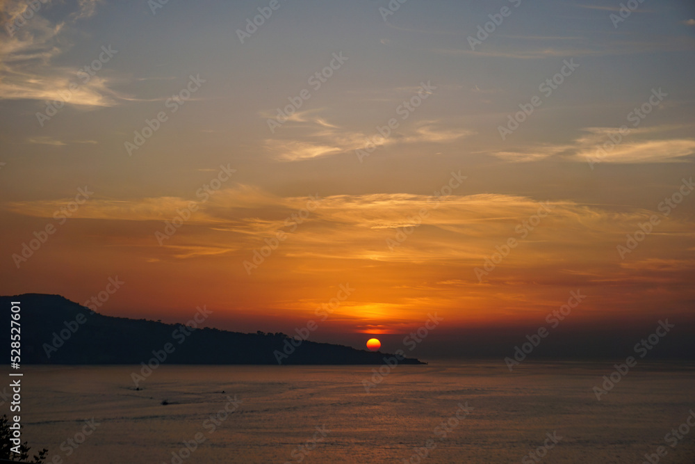Sonnenuntergang bei Meta vom Strand 