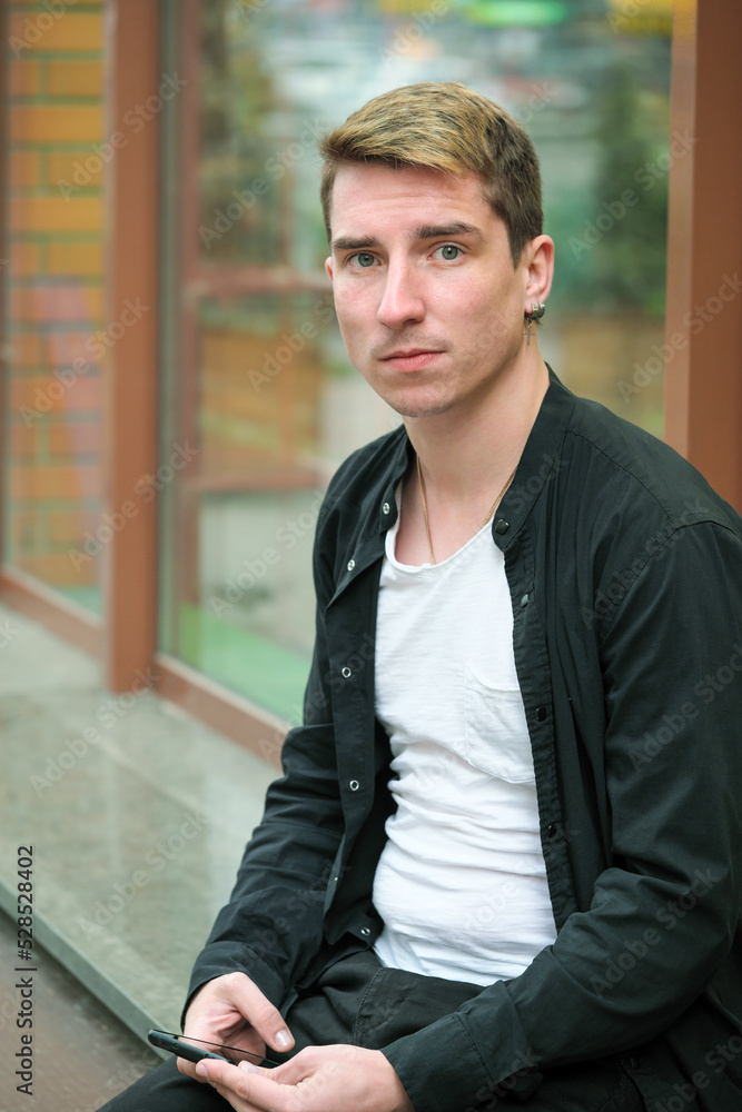 Portrait of a young handsome guy Portrait of a young handsome guy
