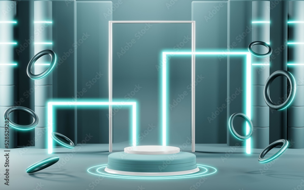 3D rendering of blank product background for cream cosmetics Modern blue pastel podium background 3D rendering of blank product background for cream cosmetics Modern blue pastel podium background