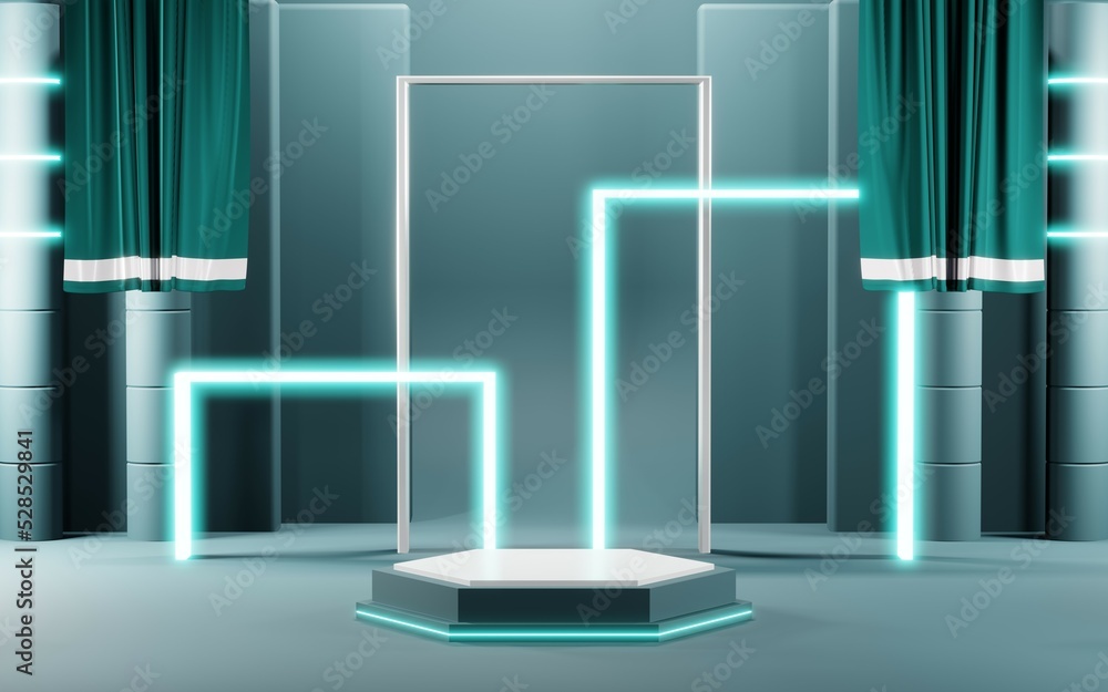 3D rendering of blank product background for cream cosmetics Modern blue pastel podium background 3D rendering of blank product background for cream cosmetics Modern blue pastel podium background