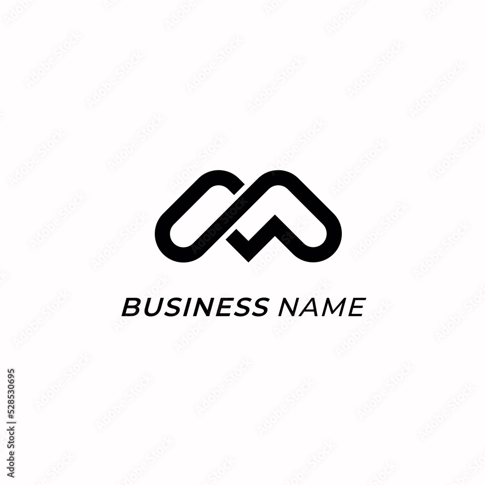 design logo creative monogram letter M design logo creative monogram letter M