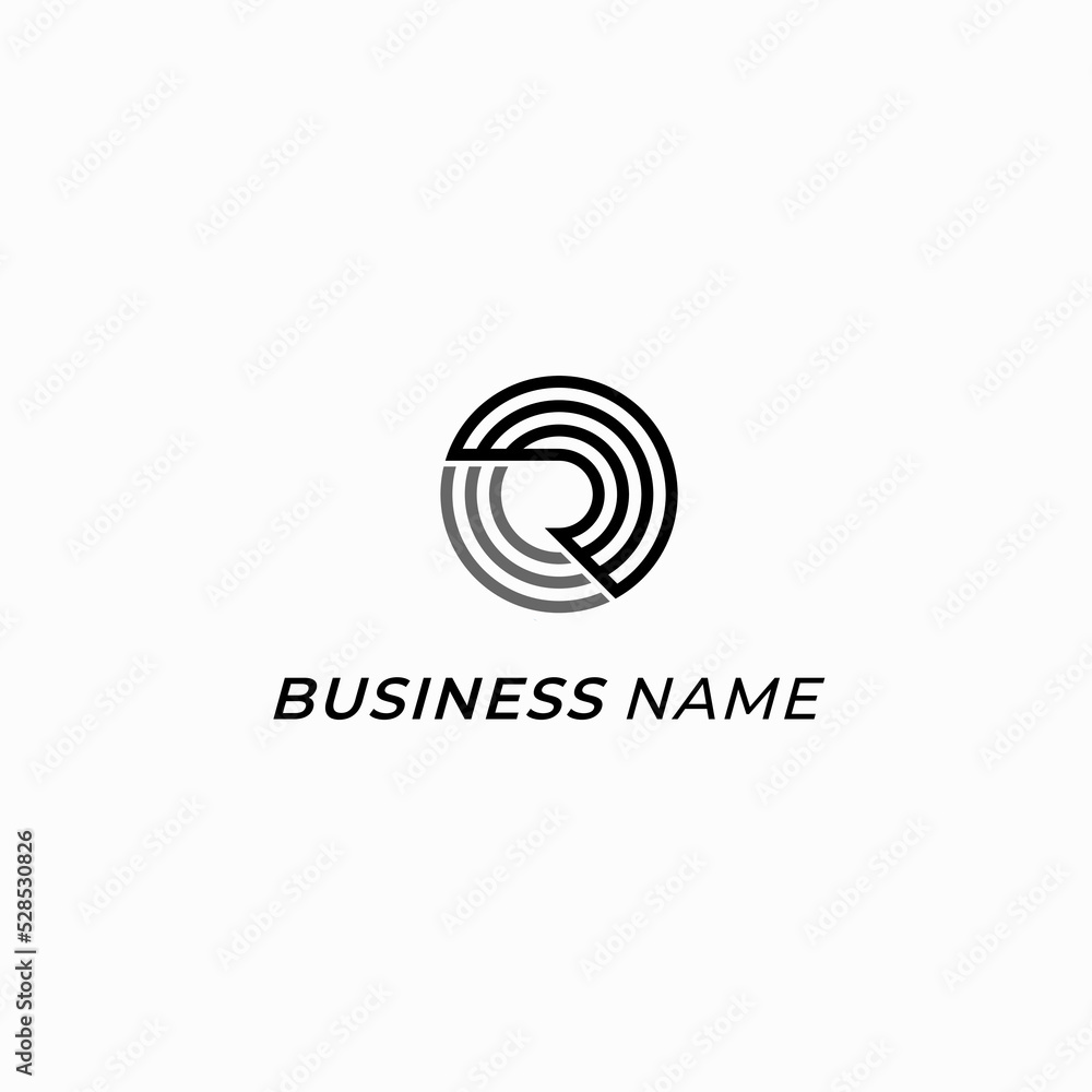 design logo creative circle and letter R design logo creative circle and letter R