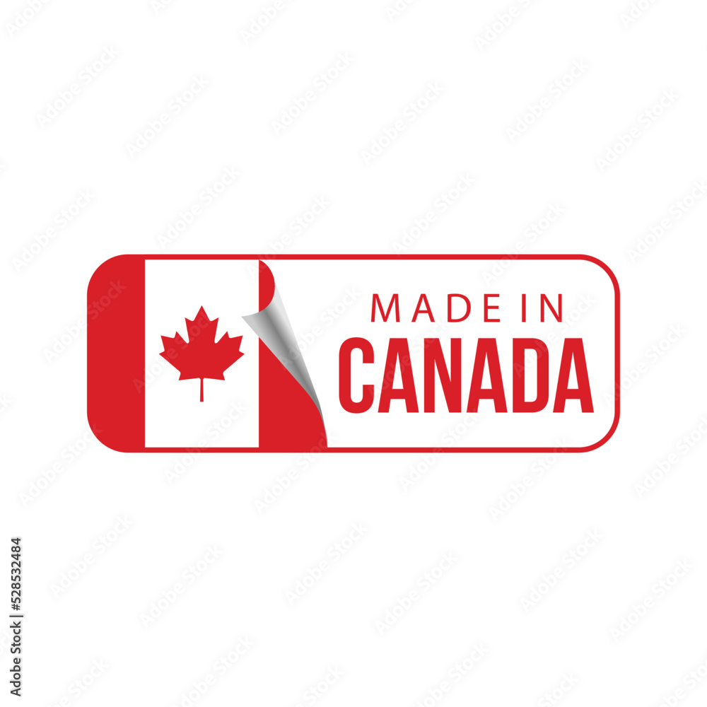 Made in Canada, vector illustration for label, sticker, logo, icon, seal, emblem, and other business product Made in Canada, vector illustration for label, sticker, logo, icon, seal, emblem, and other business product