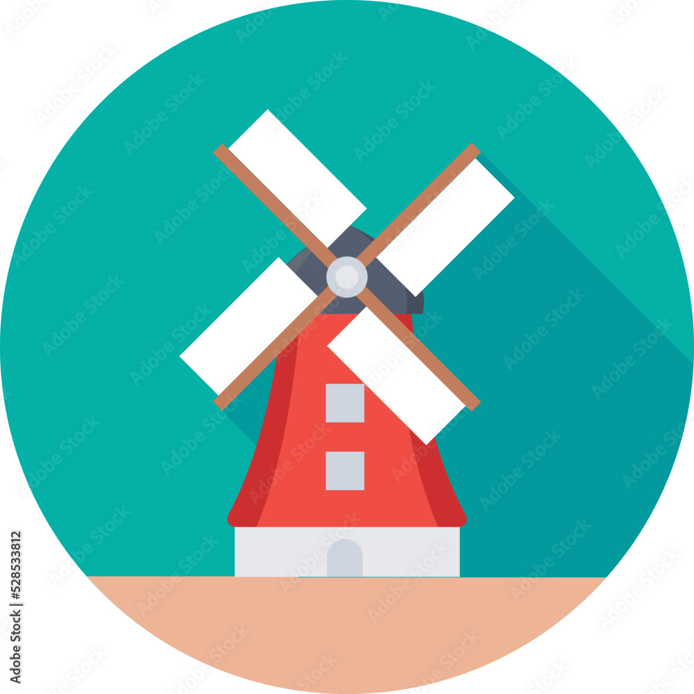 Windmill Vector Icon Windmill Vector Icon