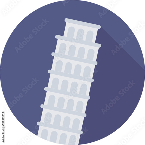 Pisa Tower Vector Icon