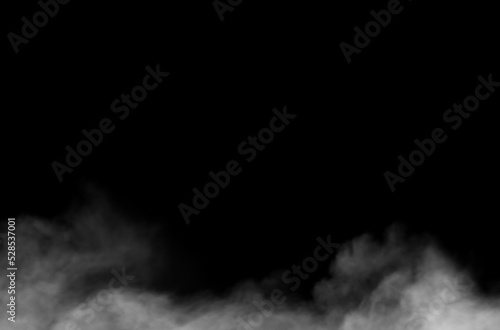 Fog design on black background Overlay on background. Illustration design.