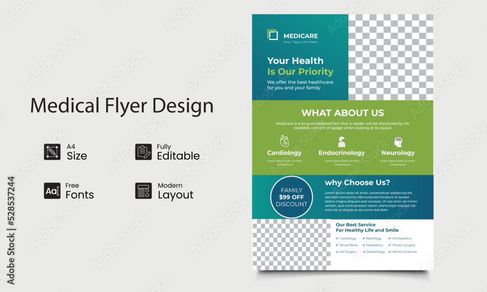 Obraz premium Medical Flyer Design, 
