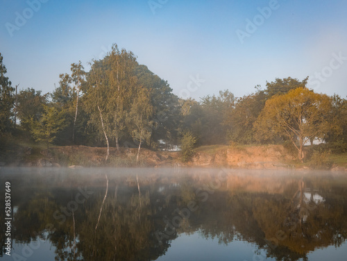 Reflection of nature in the surface of the lake