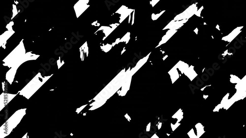 VJ グリッチ ノイズ シンプル 白黒 黒背景 [ループ対応] [別Verあり]