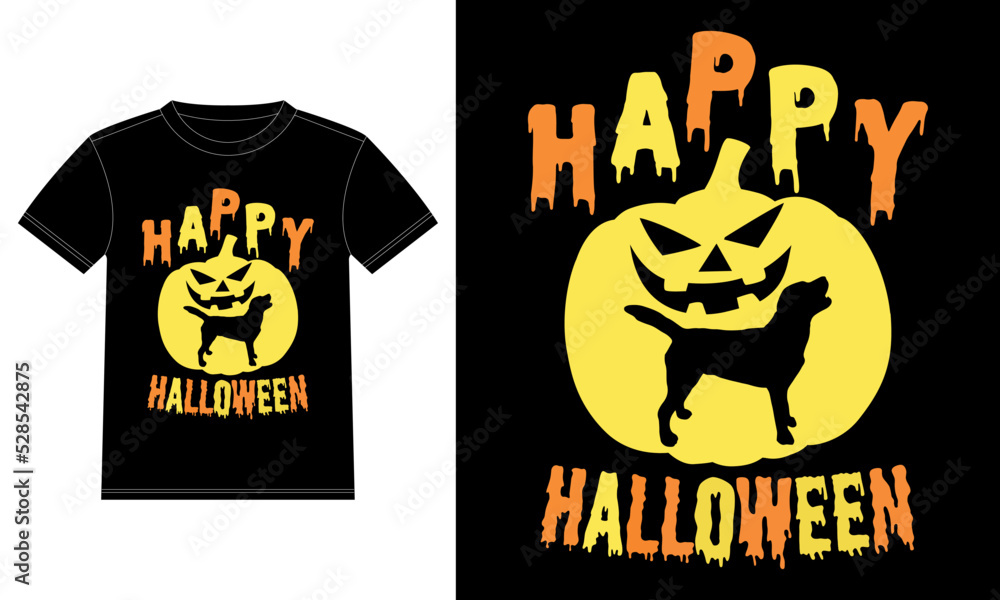 Labrador Retriever in Pumpkin Funny Happy Halloween T-Shirt Labrador Retriever in Pumpkin Funny Happy Halloween T-Shirt