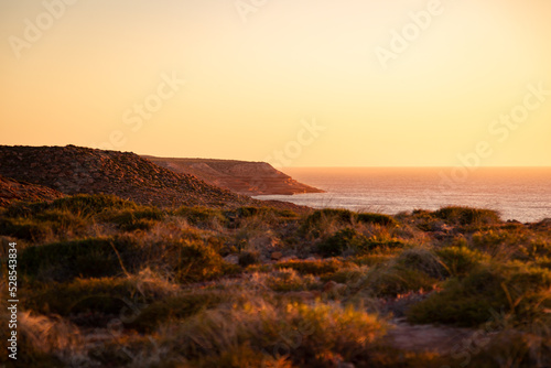 Warm sunset at the coast of Western Australia