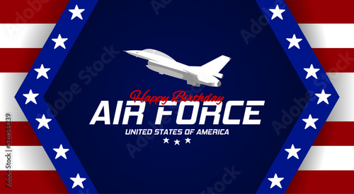 Happy birthday United States Air Force vector illustration. 