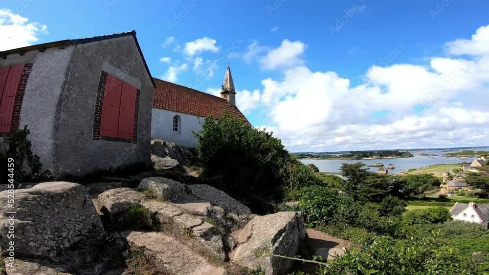 Beautiful seascape on the Brehat island in Brittany - France Beautiful seascape on the Brehat island in Brittany - France