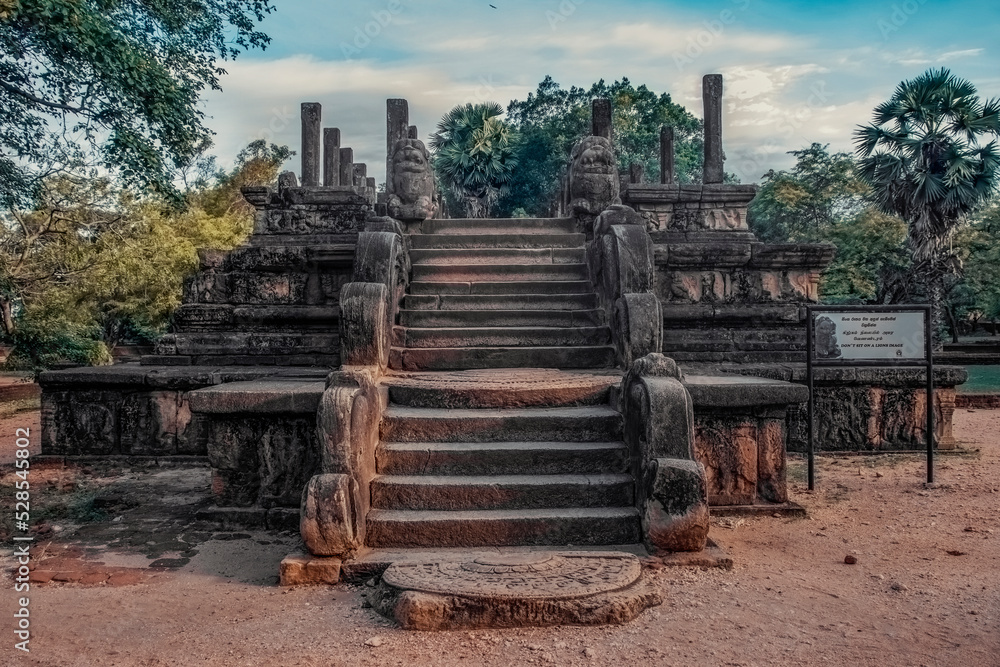 Vijayabahu Palace Court Ruins in Polonnaruwa, Sri Lanka