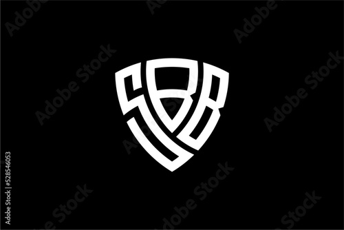 SBB creative letter shield logo design vector icon illustration photo