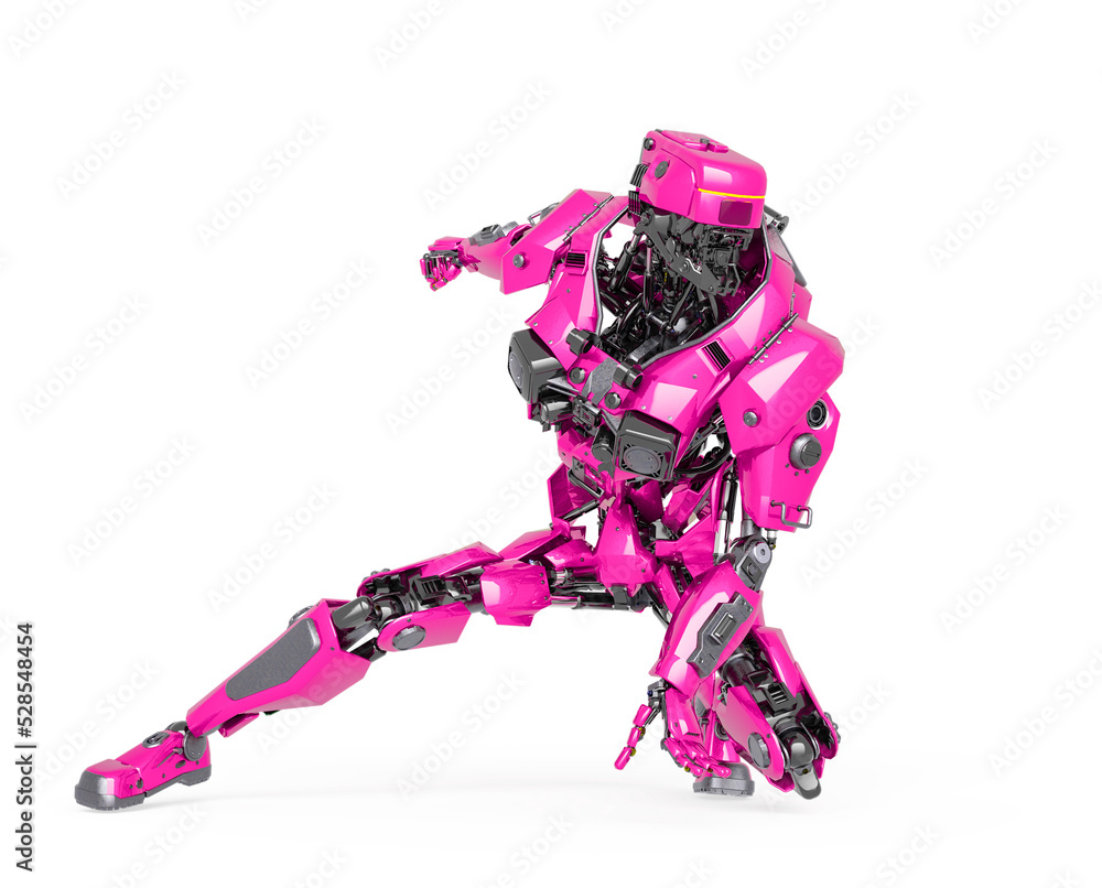 master robot you are crouched in white background master robot you are crouched in white background