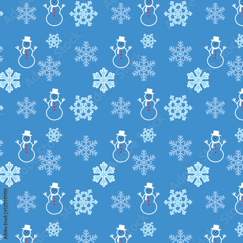 christmas pattern with snowflakes