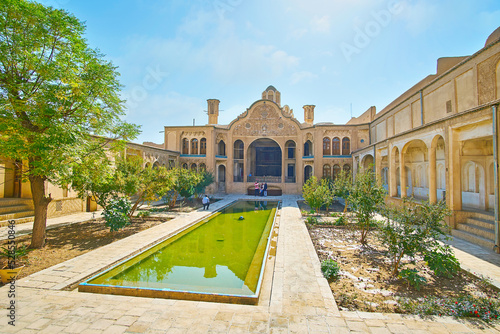 The courtyard of Borujerdi Historical House, Kashan, Iran photo