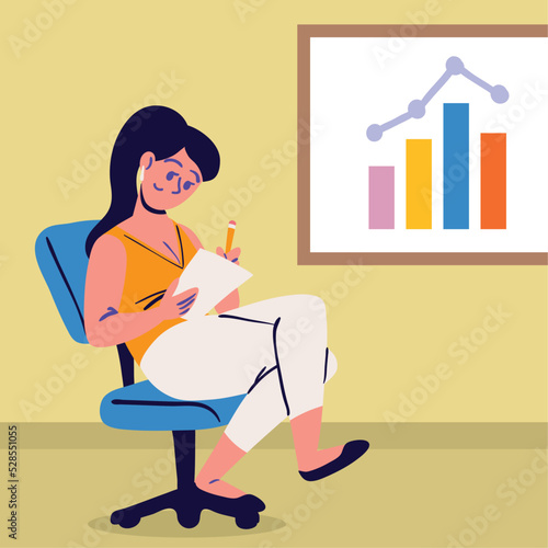 woman accounting and auditing