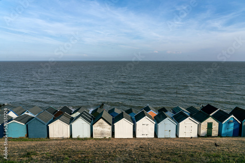 Beach huts at the coast, seaide © Eszter