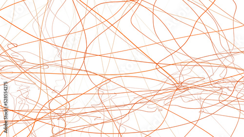 Orange olored lines abstract isolated overlay