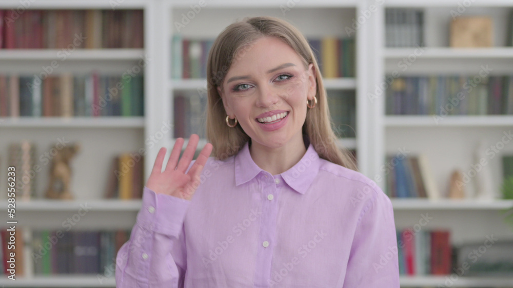 Woman Talking on Online Video Call Woman Talking on Online Video Call