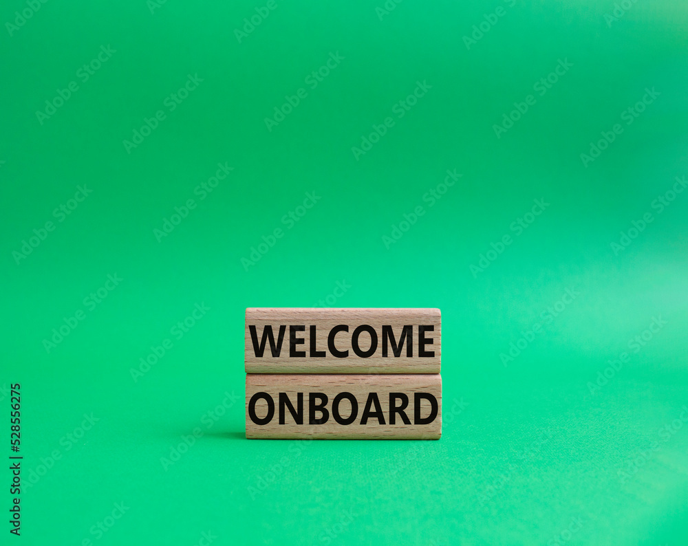 onboard symbol. Concept words onboard on wooden blocks