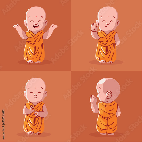 buddhist cute monks