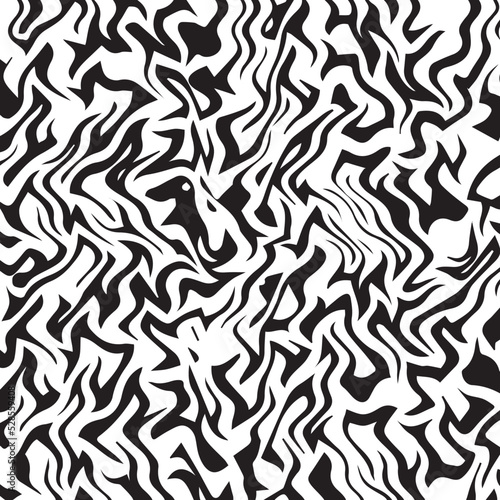 Abstract pattern with hand drawn print