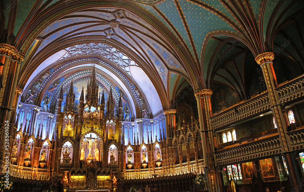 The beautiful altar - Notre Dame Basilica - Montreal, Canada
