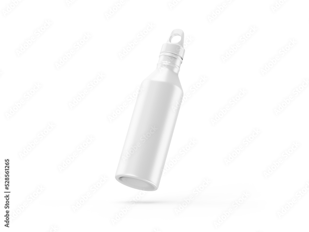 Metal water bottle on white background Metal water bottle on white background