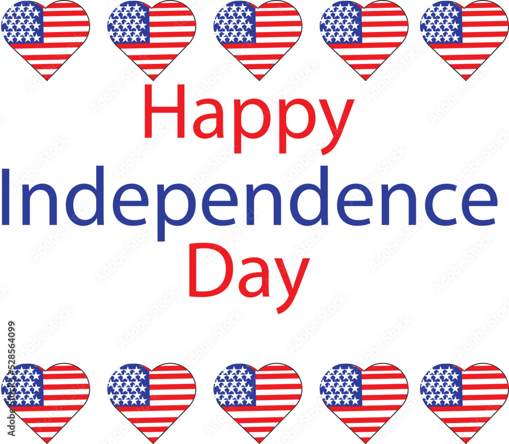 Fototapeta premium happy independence day united states poster card design