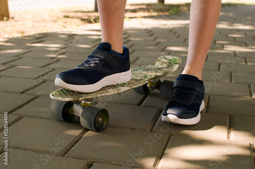 A child on a skateboard.