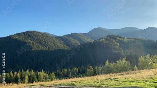 panorama of the mountains in autumn © MaryPo