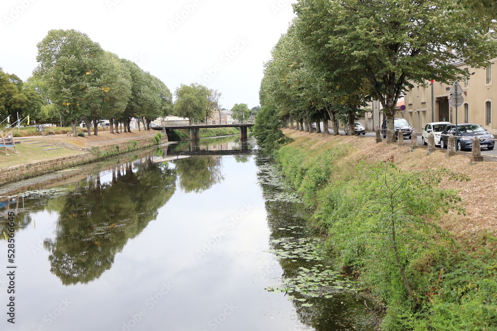 La rivière Vendée, ville de Fontenay Le Comte, département de la Vendée, France