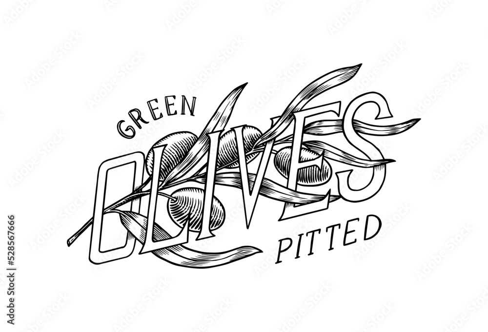 Olive oil and branch of trees logo. Organic vegetarian product in bottle. Green plant badge emblem patch sticker. Engraved hand drawn in old vintage sketch. Vector illustration. Olive oil and branch of trees logo. Organic vegetarian product in bottle. Green plant badge emblem patch sticker. Engraved hand drawn in old vintage sketch. Vector illustration.