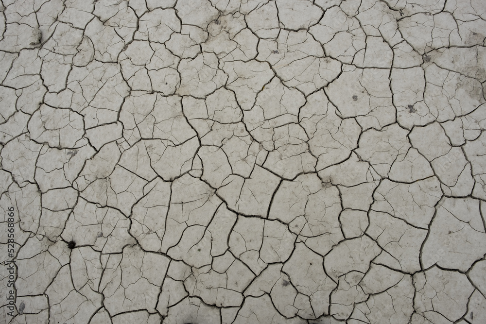 Dry and cracked soil due to drought and lack of rainfall Dry and cracked soil due to drought and lack of rainfall