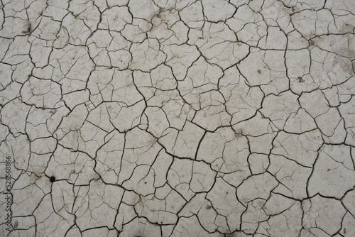 Dry and cracked soil due to drought and lack of rainfall