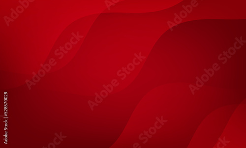 Red wave background. Dynamic shape composition. Vector illustration